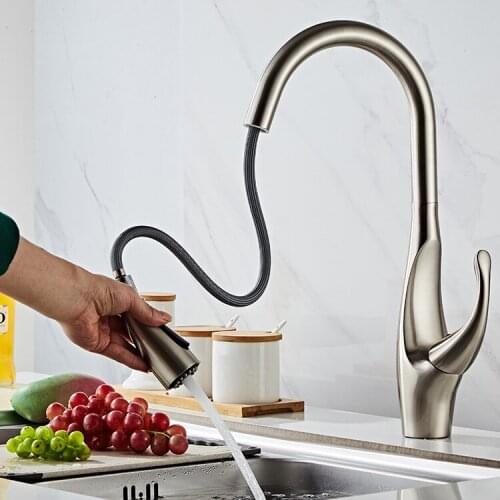 Manufacturers produce all kinds of kitchen pull all kinds of color multifunctional faucet