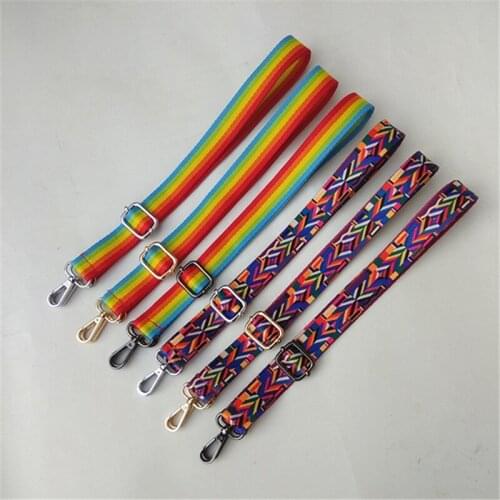 Rainbow Bag Strap For Women Shoulder Handbag Messenger Belt For A Bag Accessories Handle Cross Body Womens Bags Strap Parts