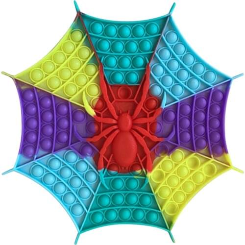 Silicone Large Size Spider Web Push Bubble Simpl Dimmer Press Board Cup Mat Kid Adult Family Simple Dimple Game Fidget Toys 1pc