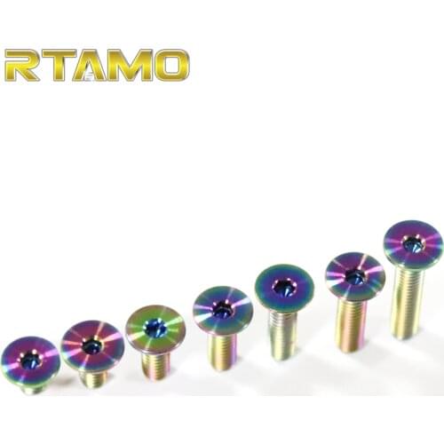 Titanium Countersunk Bolts M4X6/8/10/12/ 14/16/20mm Motorcycle Parts Ti Screw Brake Disc Bicycle Hot Forging