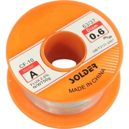 High Quality 63/37 Rosin Core Solder Wire Flux 2% Tin Lead Solder Iron Welding Wire Reel 0.6mm 50g