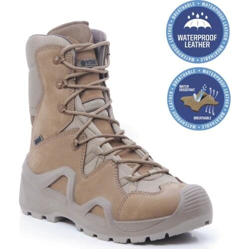 YDS ASTOR -COYOTE, MILITARY BOOT , OUTDOOR BOOTS ,"Waterproof Hardcover Nubuck Leather