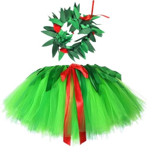 Hawaiian Princess Tutu Skirt for Girls Hawaiian Dance Skirt Baby Girls Birthday Party Clothes Outfit 1-12 Years Summer Vacation