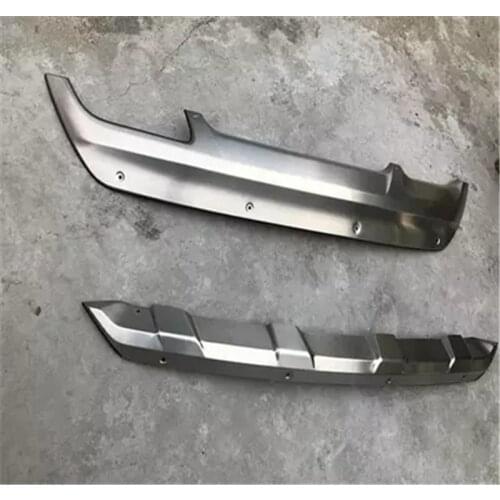 2pcs Stainless Steel Car Front + Rear Bumper Protector Guard Skid Plate Guard Bar Trim For Hyundai Tucson 2015 2016 2017 2018