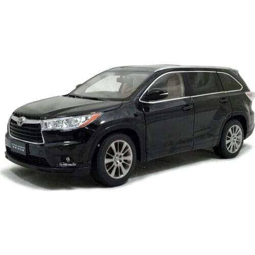 1/18 1:18 1 18 Scale Toyota Highlander 2015 Black Static Simulation Diecast Metal Alloy Model Car Gifts Collections Doors Open