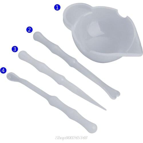 1 Pc DIY Tools Spoon Mix Scraper Cup Silicone Mold Dispenser Jewelry Making Epoxy Resin Mould Jy15 20 Dropship