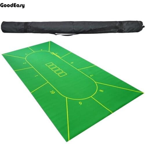 2.4x1.2m Rubber Texas Hold'em Black Jack Baccarat Casino Tablecloth Board Game Poker Table Mat 10 Player Rotary Set