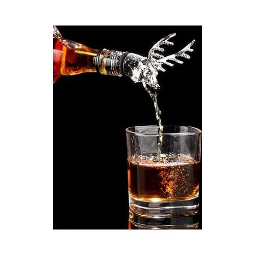 4 Styles of Deer Head Wine Mouth Deer Head Wine Guide Pour Wine Stopper Zinc Alloy Wine Stopper Bartender Tool Wine Accessories