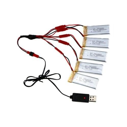 5 pcs F181 F187 F163 JJRC H12C WLtoys V686 hawkeye 1315 1315S battery 3.7V 800mah Charger JST Cable for L6F L6W JXD 509 510