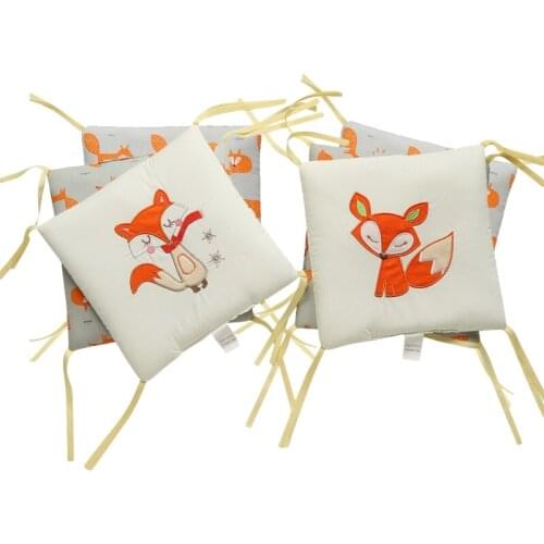 6 Pcs Baby Soft Cotton Crib Bumper Newborn Bed Cot Protector Pillows Infant Cushion Mat Nursery Bedding