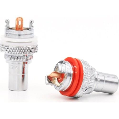 8pcs hifi audio RCA Terminal Sockets ,Rhodium plated RCA socekt ,Chassis Connector CD Amplifier