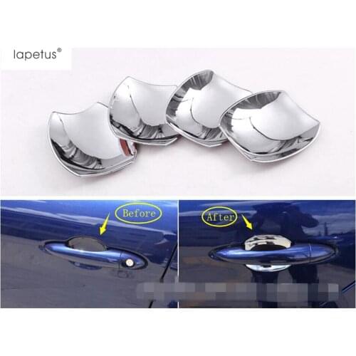 Lapetus Accessories For Alfa Romeo Giulia 2016 2017 2018 2019 Outside Car Door Pull Handle Bowl Molding Cover Kit Trim / ABS