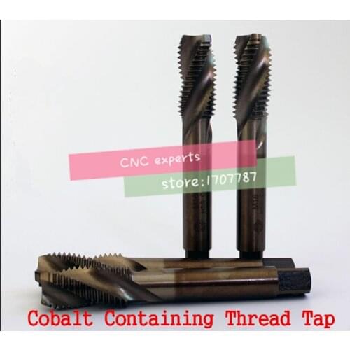 Free Shipping 5PCS M10~M14 cobalt high speed steel machine taps spiral fluted tap special stainless steel screw tap