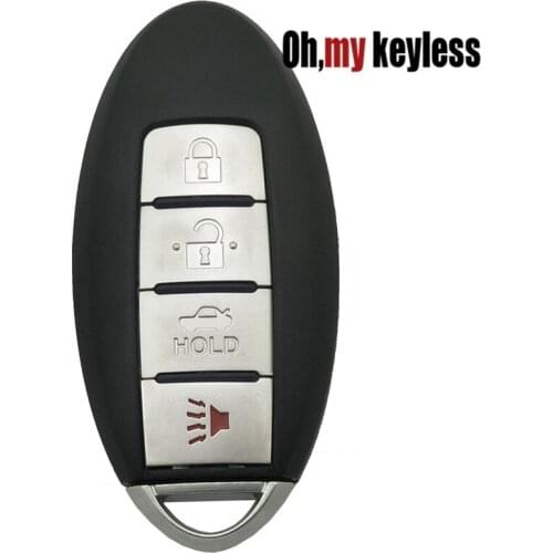 3 4 button smart key case for infiniti G35 G37 G25 Q60 QX70 remote control key shell replacement key fob cover for Nissan