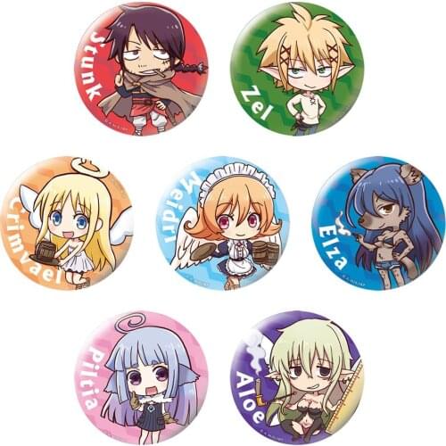 Ishuzoku Reviewers Anime Crimvael Stunk Zel Meidrl Elza Piltia Aloe Interspecies Reviewers Metal Badge Brooch Pins