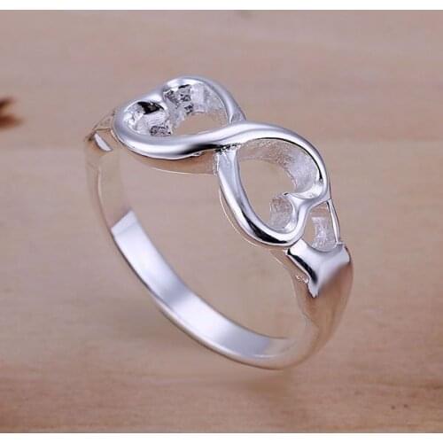 Lose Money Ring Wholeslae silver finger rings for women Size 6 7 8 9 10 brand classic ring Direction engagement 8-shaped Ring