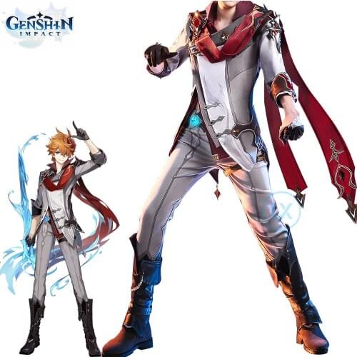 Anime Game Genshin Impact Cosplay Costume Tartaglia Ajax Cosplay Costume Set Halloween Clothes Christmas