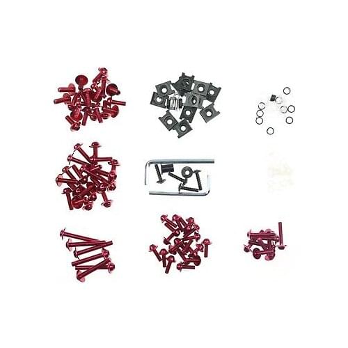 Red Racing Fairing Bolt Kit Body Fasteners Clip Screws Motorcycle Sport Bike CBR