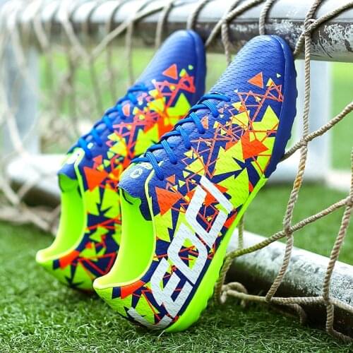 Colorful Graffiti Sports Shoes For Children Fashion Lace Up Athletic Shoes Green Spring Boys Soccer Sneakers Zapatos Deportivos
