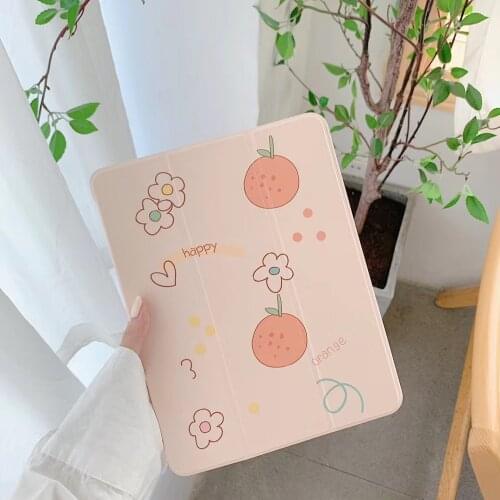 Cute Cartoon For iPad pro 11 inch pro air3 10.5 inch 2019 10.2 inch 9.7 inch mini5 7.9 inch Case Cover With Pencil Holder Cases