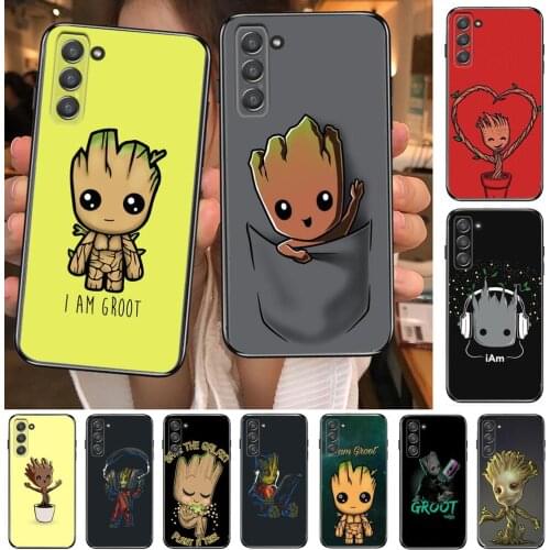 Marvel cute cartoon groot Phone cover hull For SamSung Galaxy S8 S9 S10E S20 S21 S5 S30 Plus S20 fe 5G Lite Ultra black soft cas