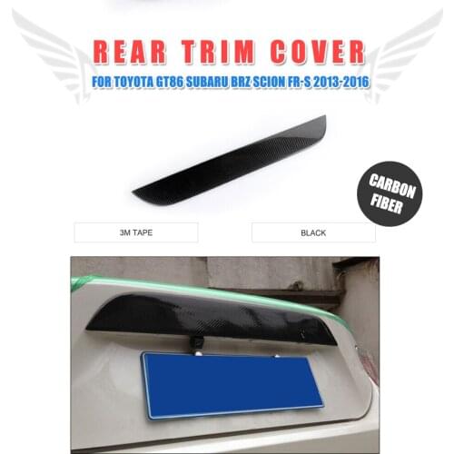 Carbon Fiber Rear Boot Decor Strip Trim Trunk Molding Sticker For Toyota 86 GT86 Subaru BRZ Scion FR-S 2013-2016
