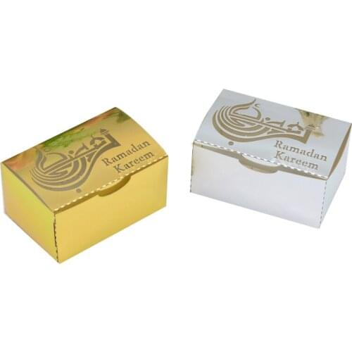 New Design Ramadan Kareem Favor Box Laser Cut Muslimic Party Supplis Chocolate Sweet Box