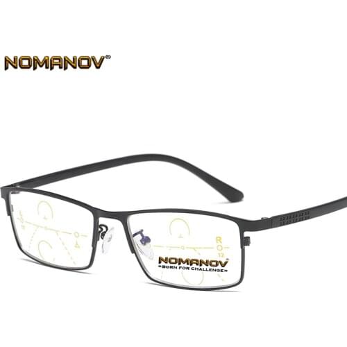 Commercial Alloy Frame Anti-fatigue Lens Men Women Progressive Multifocus Reading Glasses Add 75 100 125 150 175 200 To400