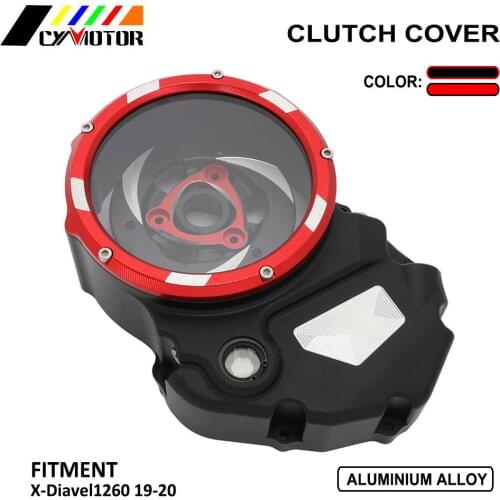 CNC Motorcycle Racing Clear Engine Clutch Cover Guard Spring Retainer Ring Plate For Ducati Diavel/X XDiavel 1200 1260 2016-2020