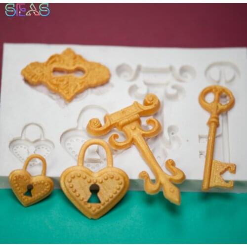 Silicone MoldThe key lock Creativity Chocolate Molds DIY Baking Molds Pastry Bakery Accessories Cake Decorating Baking Tools