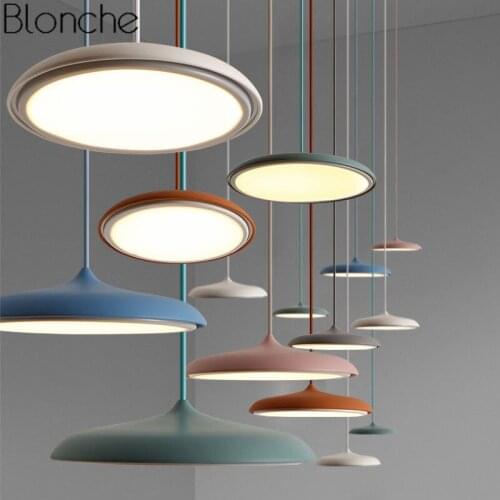 Led Pendant Lights UFO Round Hanging Lamp Modern Art Home Decor Lighting Fixtures For Dining Room Bedroom Kitchen Lamp Luminaire