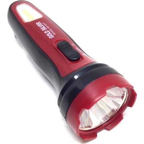 GOLD SILVER GS-4511-WATT 1 + 1 WATTS COB LED RECHARGEABLE FLASHLIGHT Net light quality material, long-distance hunting, camping,ho
