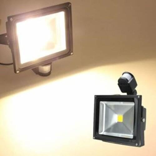 LED Flood Light 10W 20W 30W 50W PIR Outdoor Flood Light LED Waterproof IP65 Lamp 110V 220V Floodlight with Motion Sensor