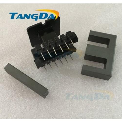 Tangda EI60 Bobbin Soft Ferrite core+skeleton Transformer EI Bobbin High frequency Power 6+6P 12pin PC40 ertical sewing A