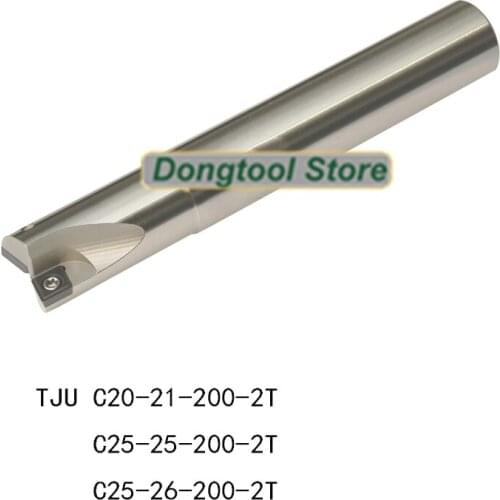 TJU C20 C25 200mm long 2flute end mill Shoulder Cutter For Milling Machine 2Flute of cnc lathe turning tools