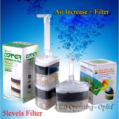 Reusable Tank Corner Aquarium Air Bubble Filter, under water Air Driver Filter internal sponge super air bubble & super filter