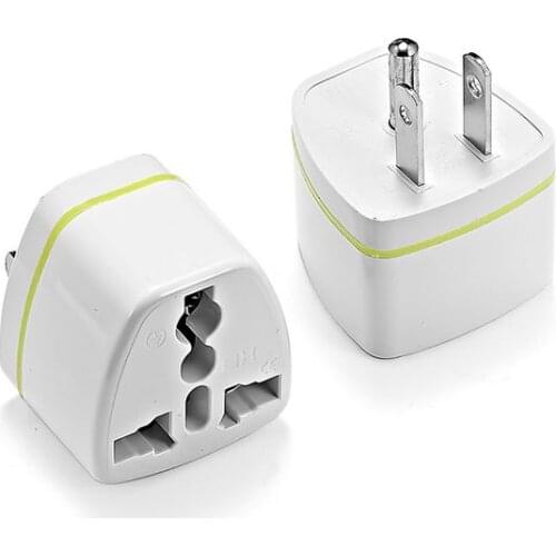 Universal USA Plug Adapter 3 Pin EU European AU UK To American US Travel Power Adapter Electric Plug Converter Socket Outlet