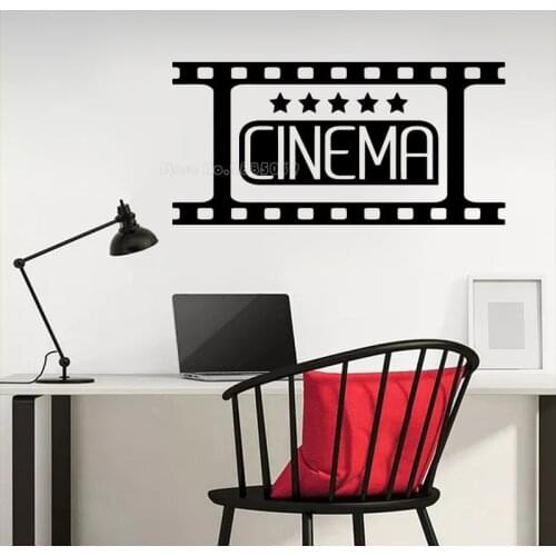 Vintage Cinema Wall Decal Film Strip Video Movie Vinyl Sticker Home Theater Decor Living Room Bedroom Decor Self Adhesive LL2175