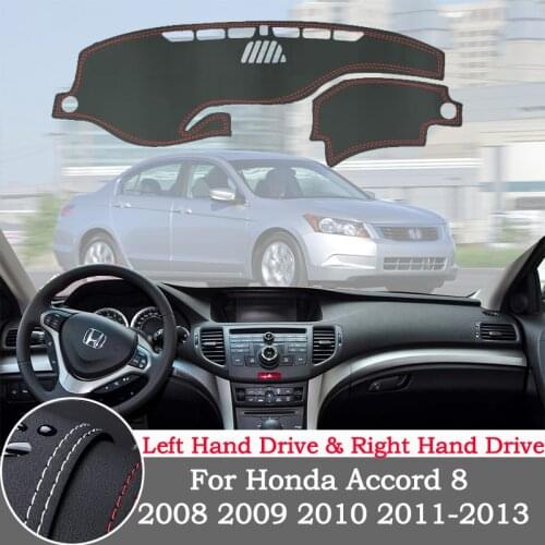 High-quality leather instrument panel protection pad and light-proof pad for Honda Accord 8 2008-2013 car styling accessories