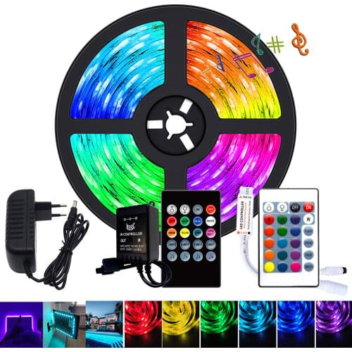 WIFI Led Strip Light RGB Waterproof 5M 10M 15M DC12V Diode SMD 2835 5050 Flexible String Ribbon Tape Holiday Decoration Lighting