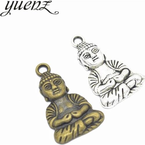 YuenZ 5 pcs Wholesale Antique silver color Buddha Charm Pendant For Necklace Jewelry DIY Making 39*23mm T50