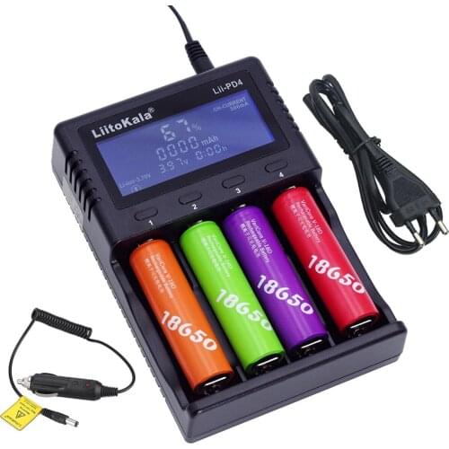 Liitokala Lii-PD2 PD4 S8 18650 charger 3.7V Li-ion NiMH 1.2V battery21700 18350 18500 AAA LiFePO43.2V 3.85V cargador 26650