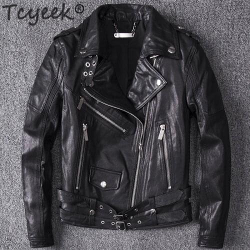 Tcyeek 100% Real Sheepskin Coat Women Chaquetas Mujer 2020 Streetwear Korean Genuine Leather Jacket Montone Bike Leather Jackets