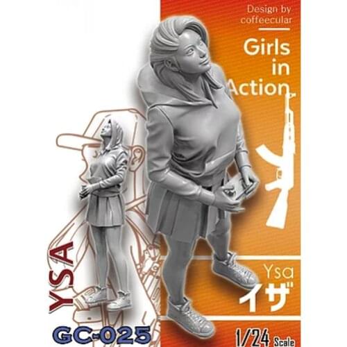 1/24 Ysa, GIRLS in ACTION, Resin Model figure, GK, Unassembled and unpainted kit