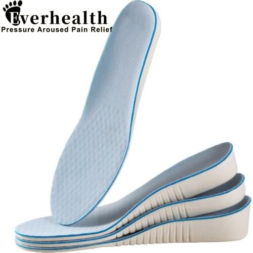 1 Pair Shoe Insoles Breathable Full Insole Heighten Heel Insert Sports Shoes Pad Cushion Unisex 1.5-3.5cm Height Increase Insole
