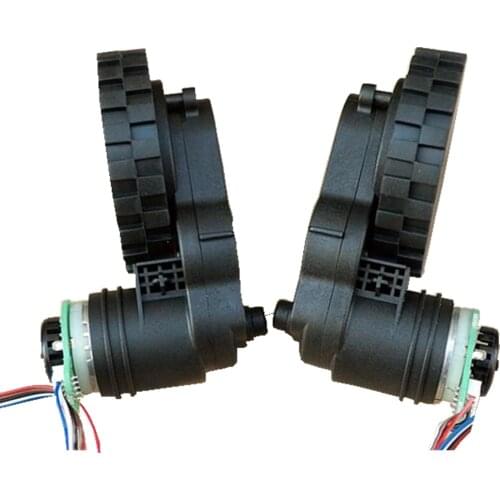 1 Pair Gear Motor for Sweeping Robot DC 12V 100mA Plastic Gearbox Coded Speed DC Gear Motor Wheels, Left and Right, Ratio 1:63