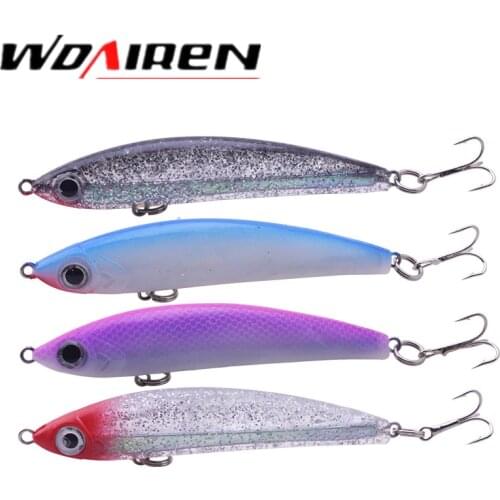 1Pcs 8cm 14.8g Die soft jig bait Pencil Fishing Lure Sinking Sub Surface Dying Fish Hard Bait Artificial bait lures WD-220