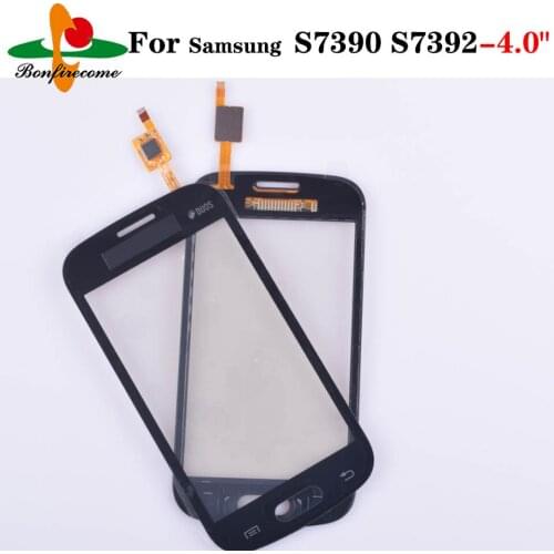 10Pcs\lot Touch Panel For Samsung Galaxy Trend Lite S7390 7392 GT-S7390 S7392 Touch Screen Digitizer with flex cable