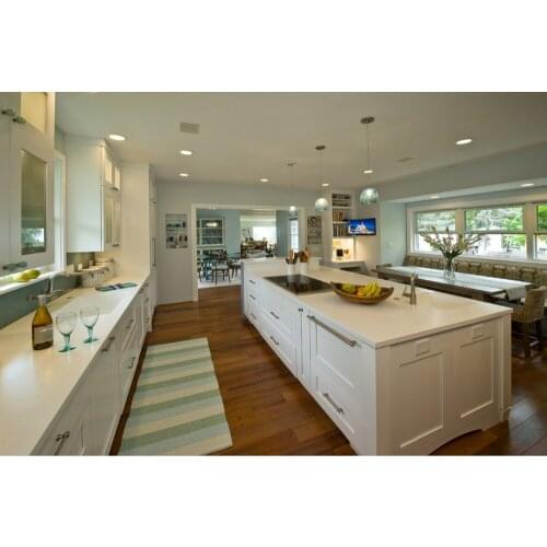 2017 traditional customized made solid wood kitchen cabinets matt white color wooden cabinets with island cabinets S1606191