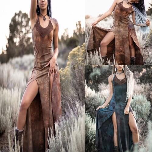 2020 Vintage Medieval Costumes for Women Renaissance Gothic Punk Dress Halloween Adult Cosplay Middle Ages Party Clothing